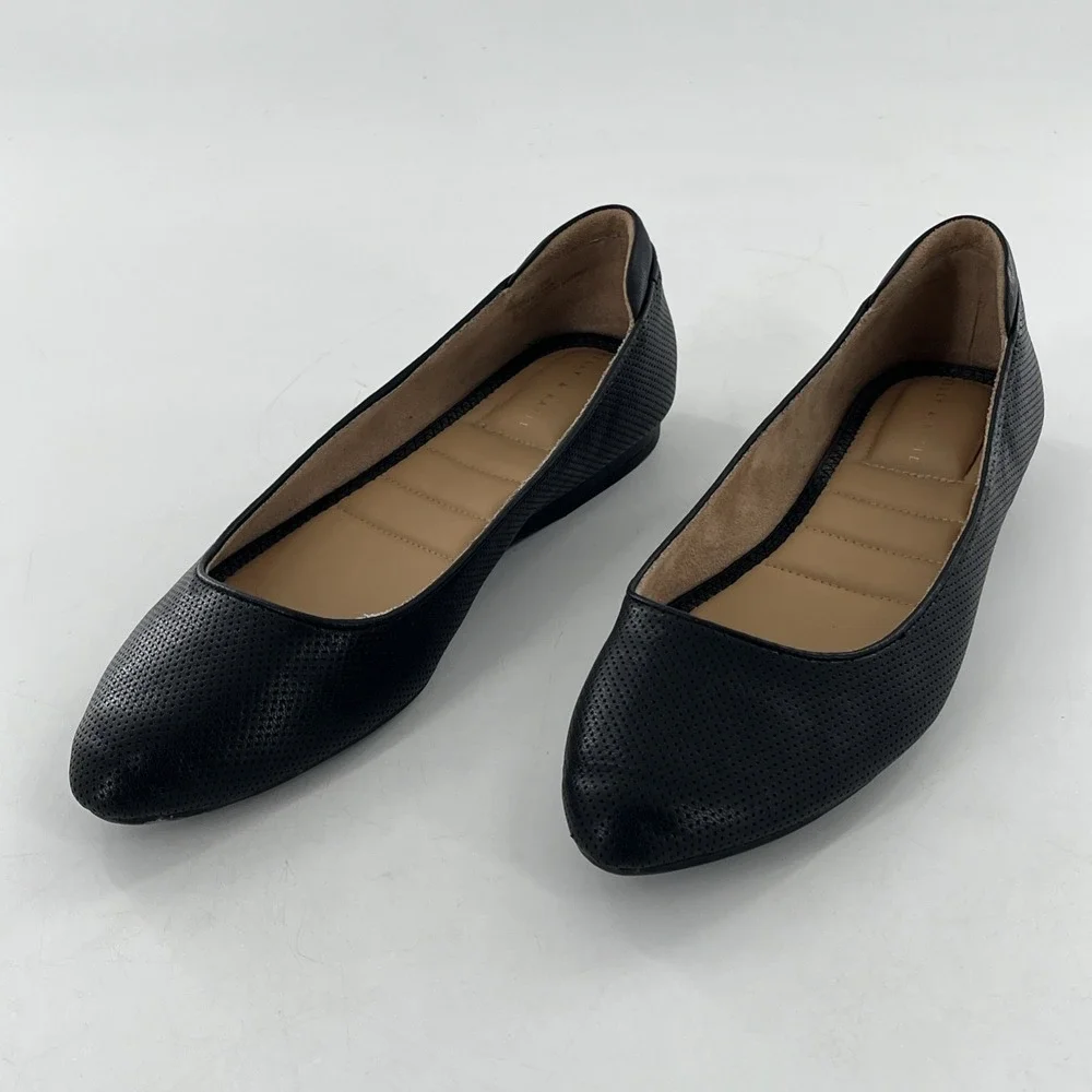 Kelly & Katie Ballet Flat Womens‎ Black 11 M Laser Cut Perfoated Slip On Arlie